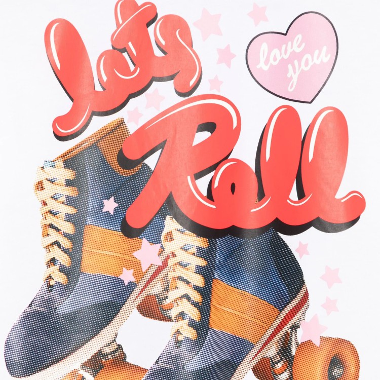 STELLA McCARTNEY T-shirt bianca stampata bambina