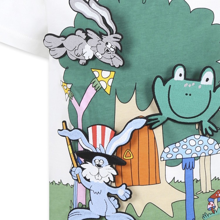 STELLA McCARTNEY T-shirt bianca con stampa bambino