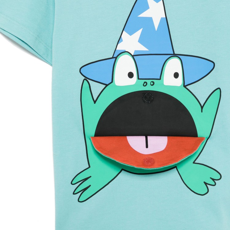 STELLA McCARTNEY T-shirt azzurra con stampa bambina