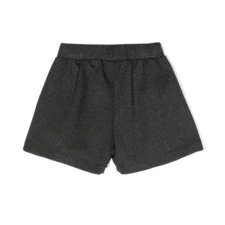 MONNALISA Shorts antracite pois micro con logo bambina