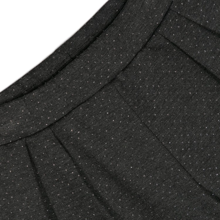 MONNALISA Shorts antracite pois micro con logo bambina