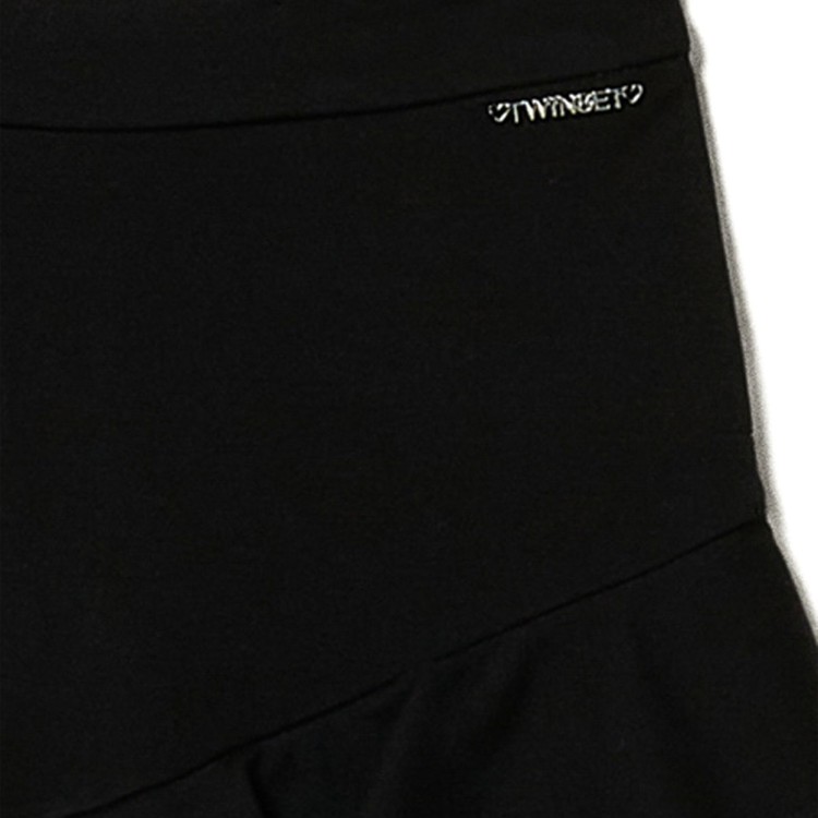 TWIN-SET Shorts neri con ruches bambina