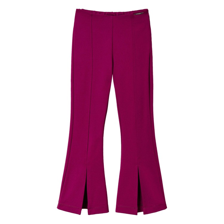 TWIN-SET Pantaloni magenta svasati bambina