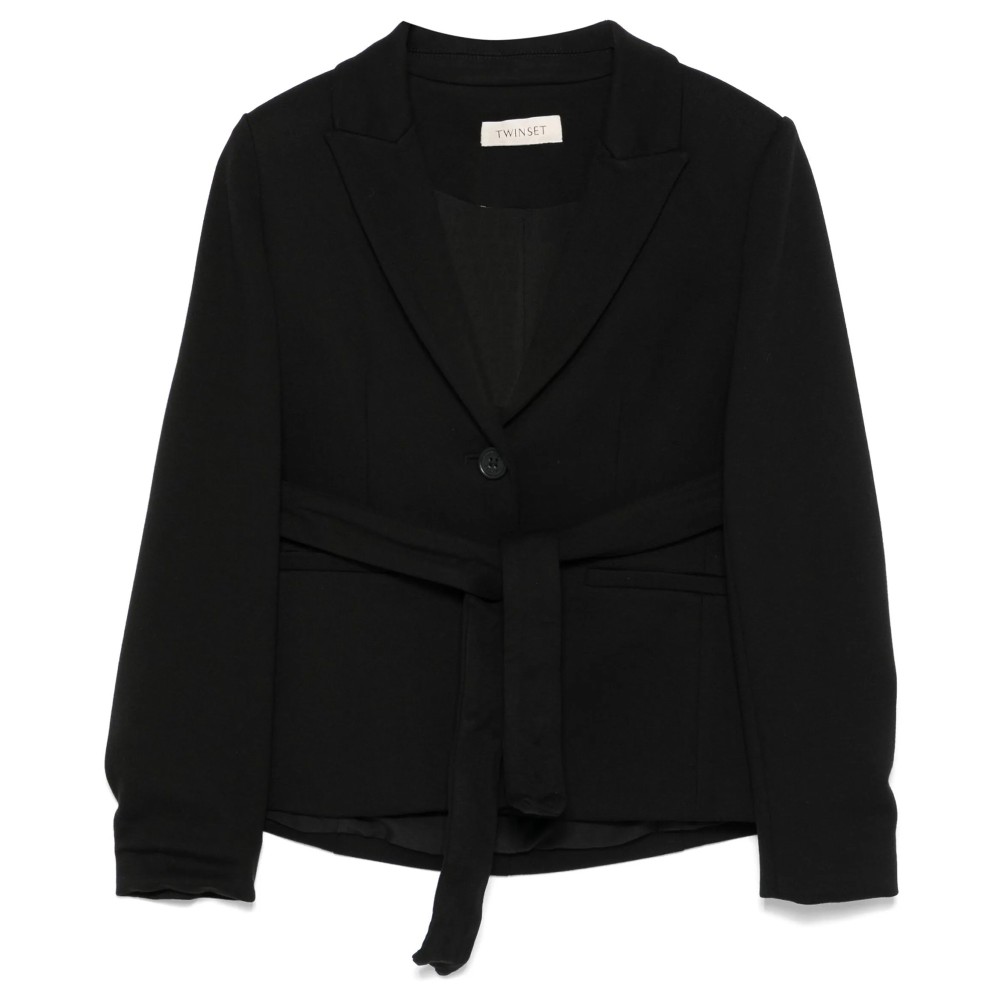 TWIN-SET Blazer nero con...