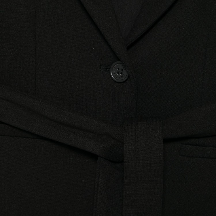 TWIN-SET Blazer nero con cintura bambina