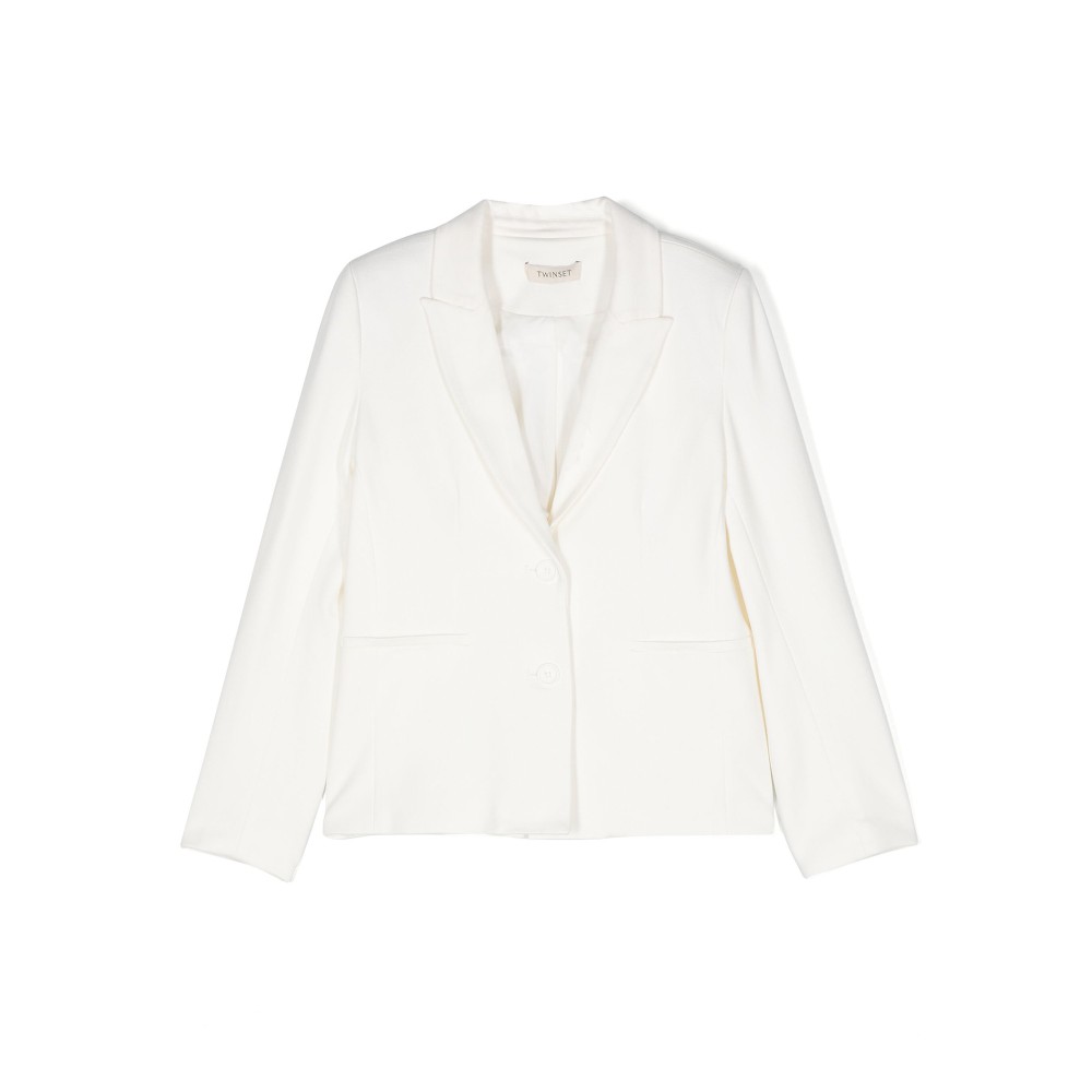 TWIN-SET Blazer bianco con...