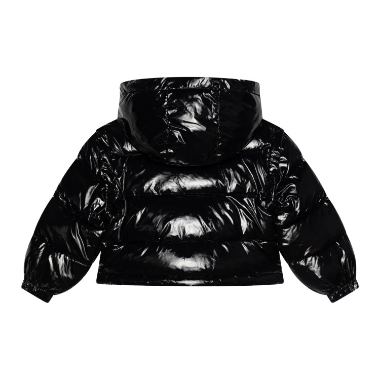 TWIN-SET Giacca nera imbottita con cappuccio bambina