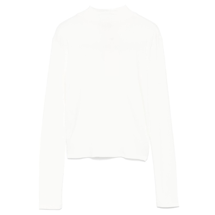 TWIN-SET T-shirt bianca con placca logo bambina