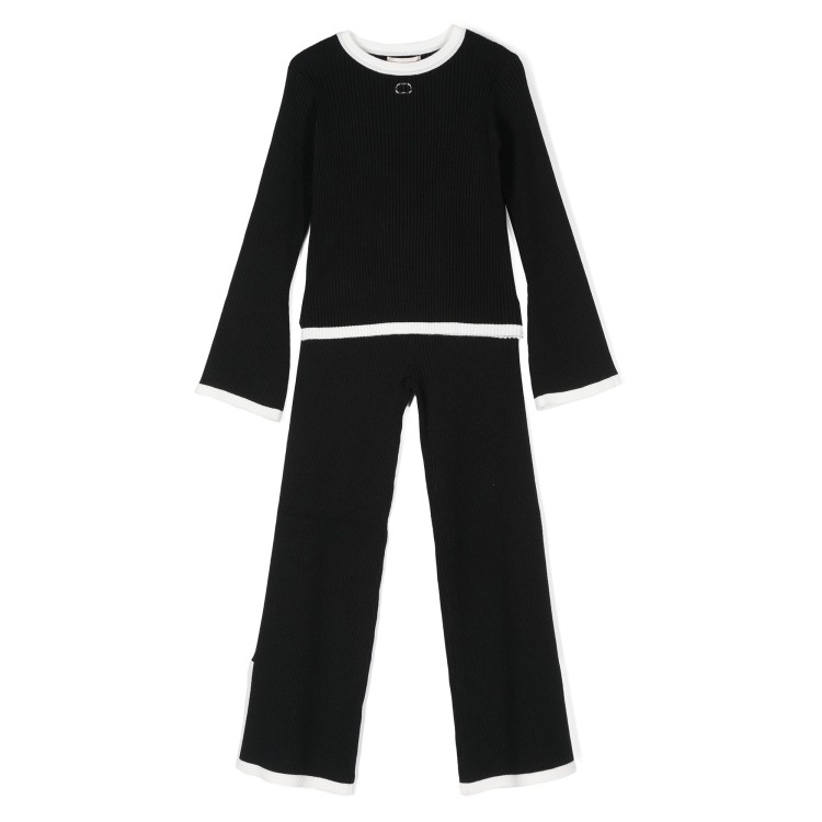 TWIN-SET Completo nero top e pantalone bambina