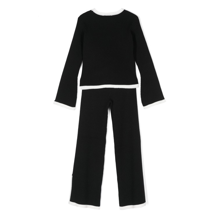 TWIN-SET Completo nero top e pantalone bambina