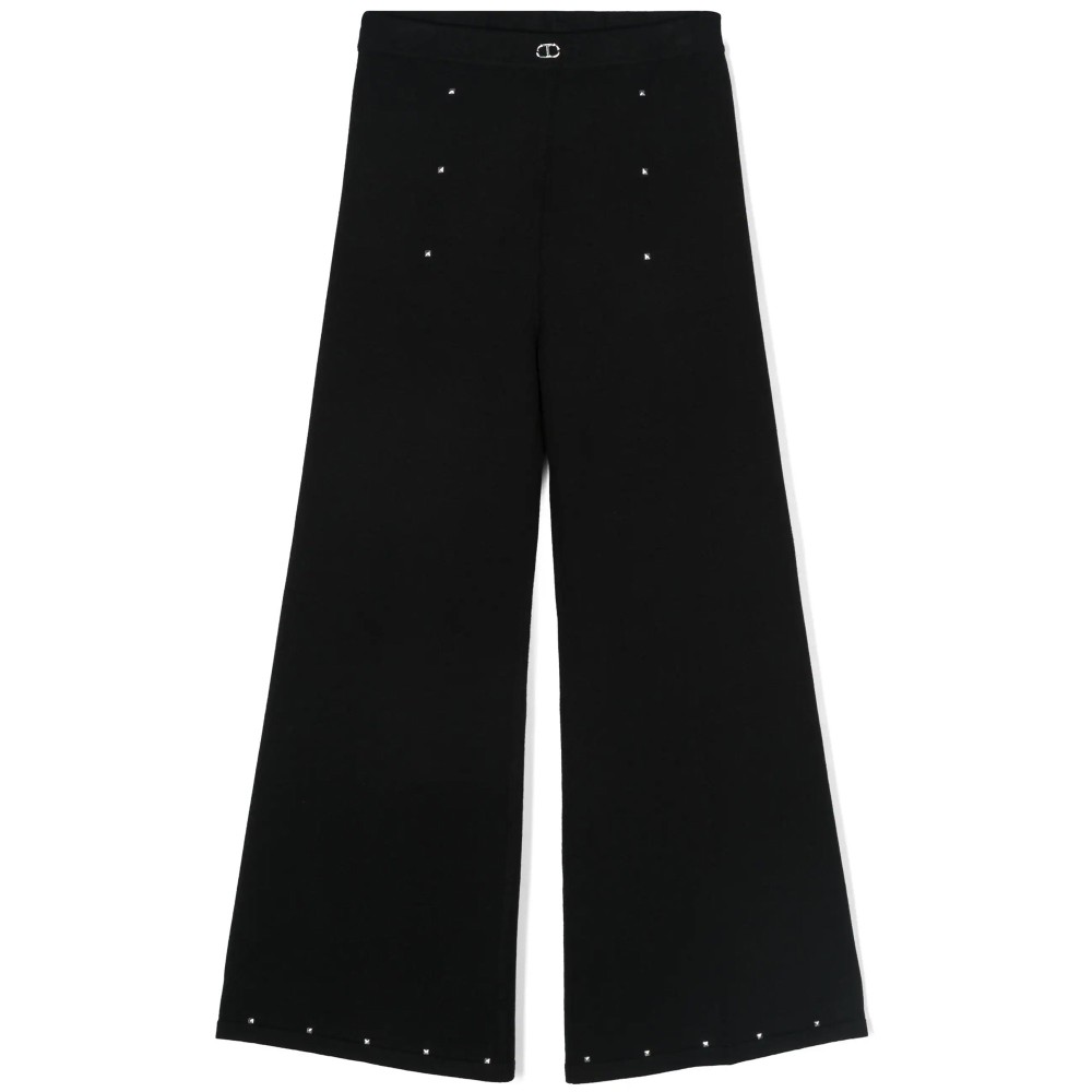 TWIN-SET Pantalone nero a...