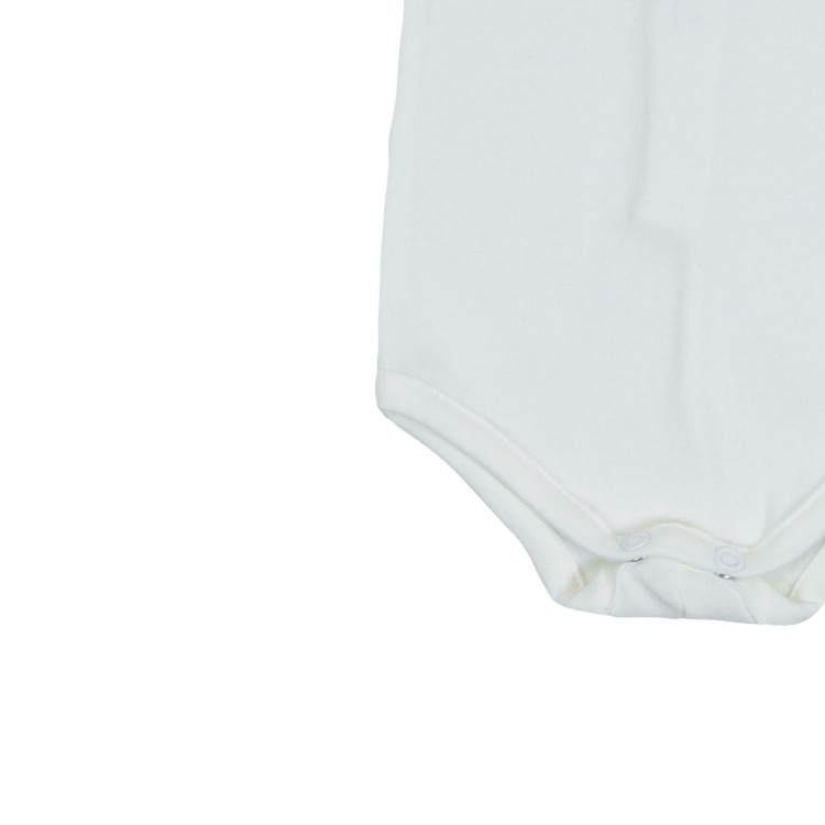 LITTLE BEAR Body in caldo cotone color latte con colletto in cotone neonati