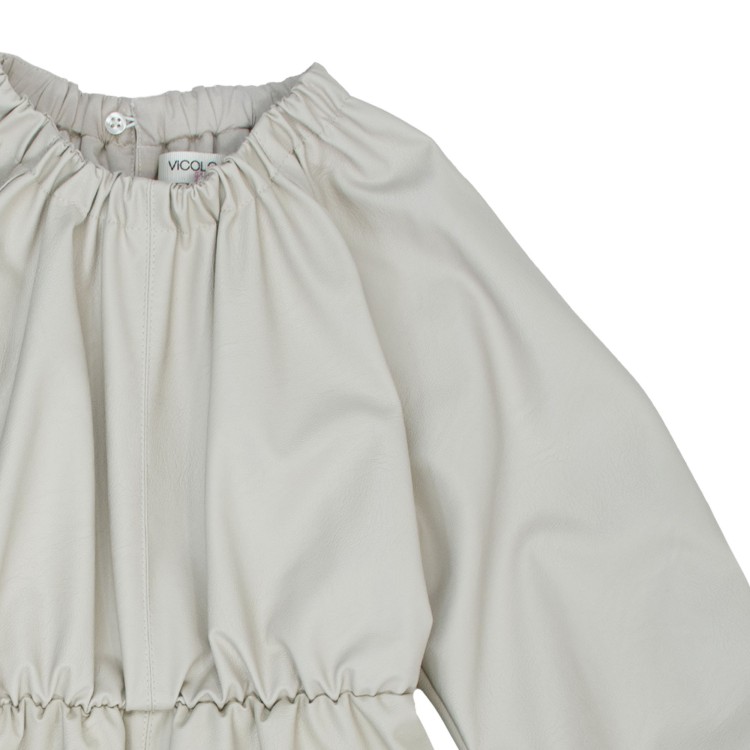 VICOLO Abito crema arricciato bambina