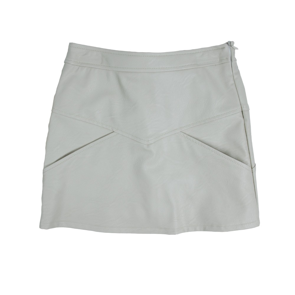 VICOLO Gonna ecopelle panna...