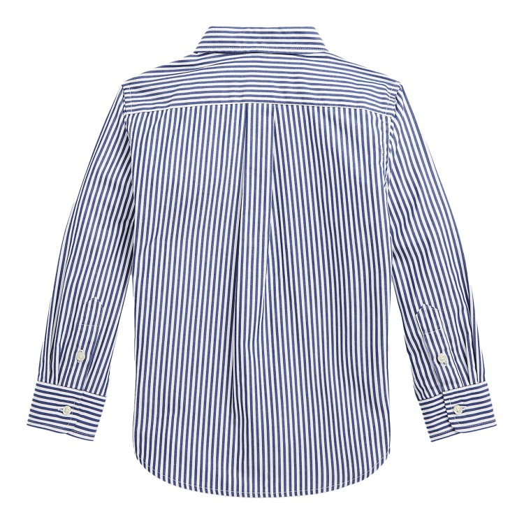 RALPH LAUREN Camicia a righe bianche e blu bambino