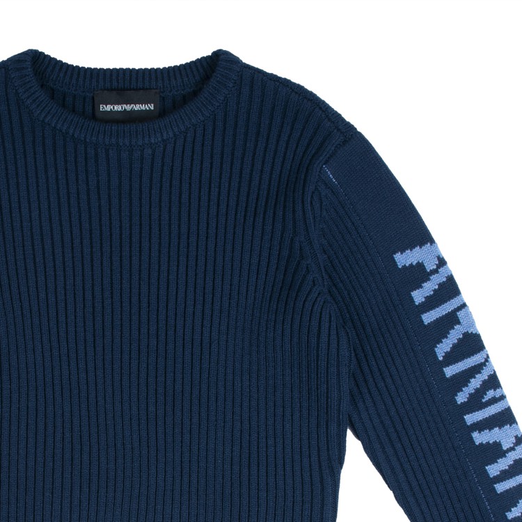 EMPORIO ARMANI Maglione girocollo bluette  bambino