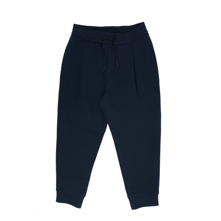 EMPORIO ARMANI Pantalone in felpa blu bambino