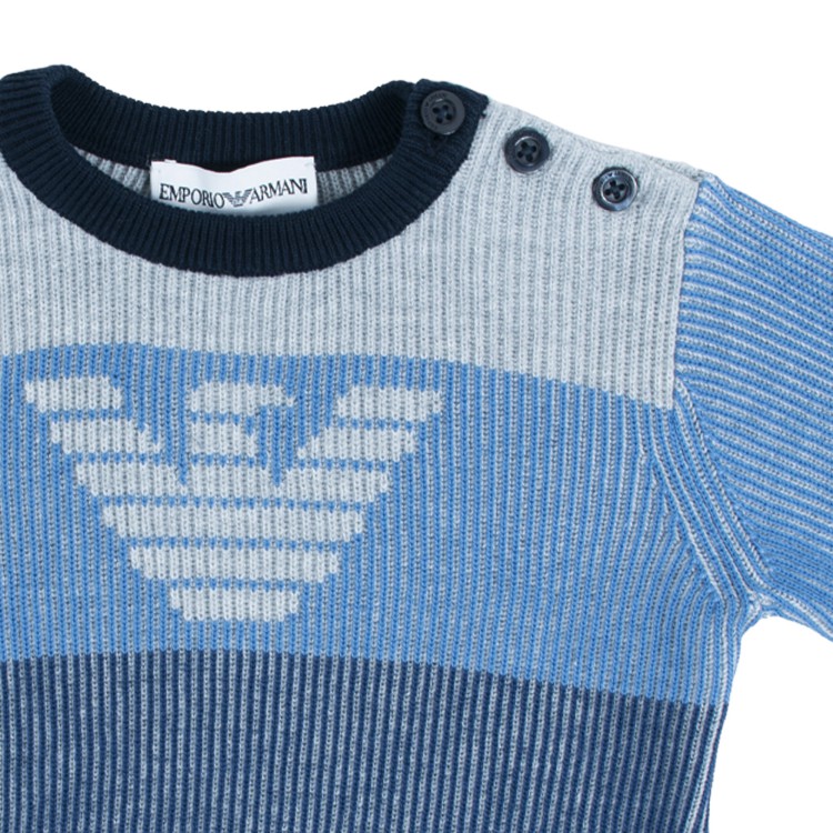 EMPORIO ARMANI Maglione lana girocollo  multicolor neonato