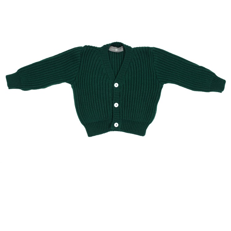 LITTLE BEAR Giacca in lana verde neonato