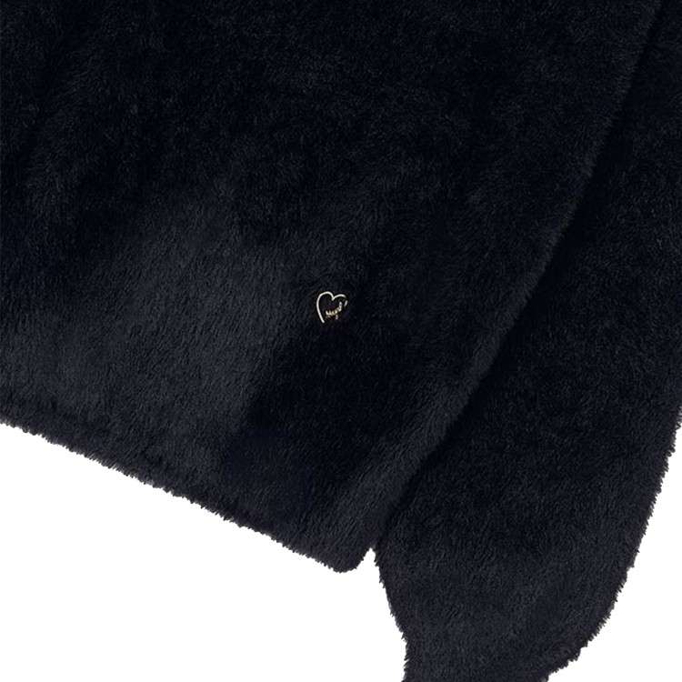 MAYORAL Maglione nero pellicciotto bambina