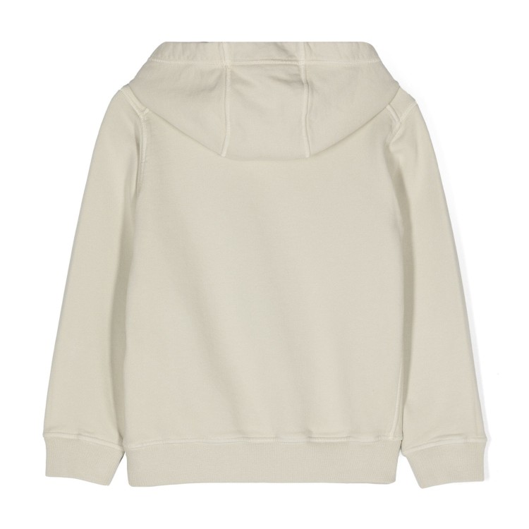 STONE ISLAND Felpa sabbia con cappuccio e logo bambini