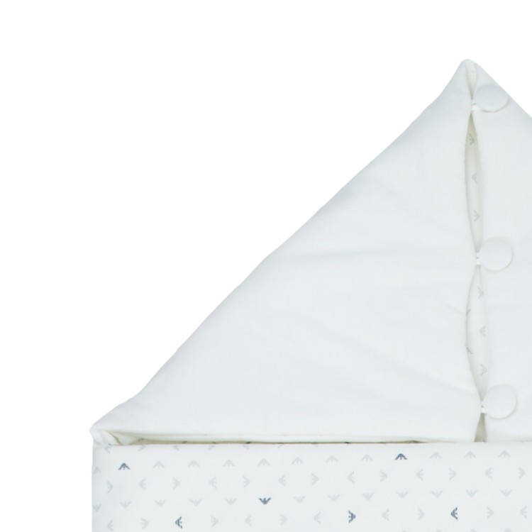 EMPORIO ARMANI Sacco nanna imbottito  panna blu neonato