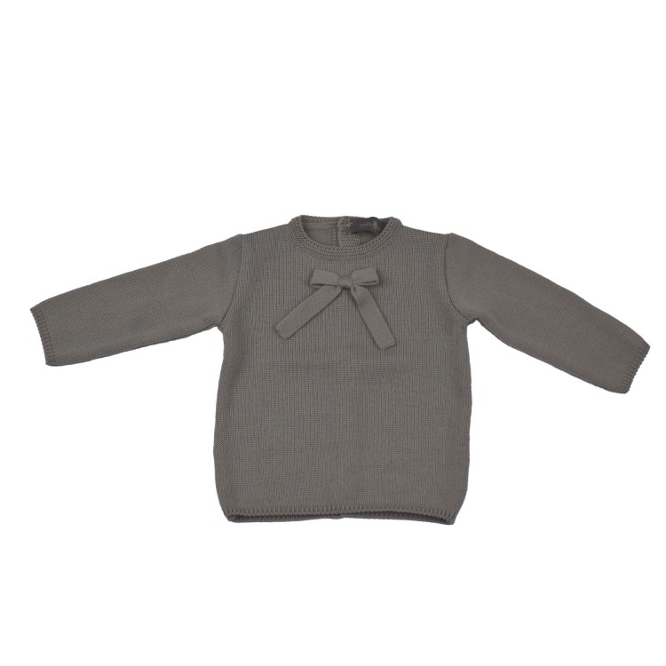 LITTLE BEAR Completo tortora gonna e maglia neonata