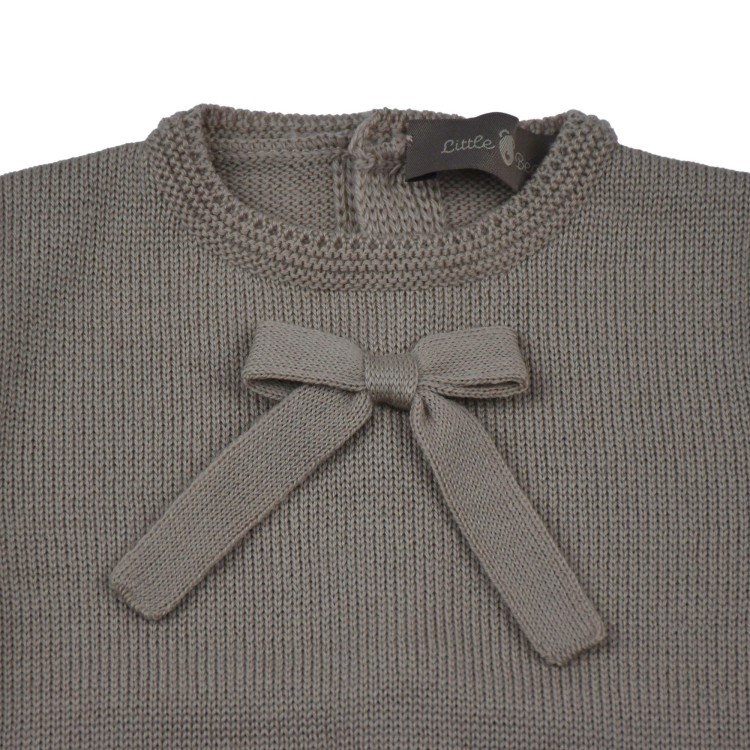 LITTLE BEAR Completo tortora gonna e maglia neonata