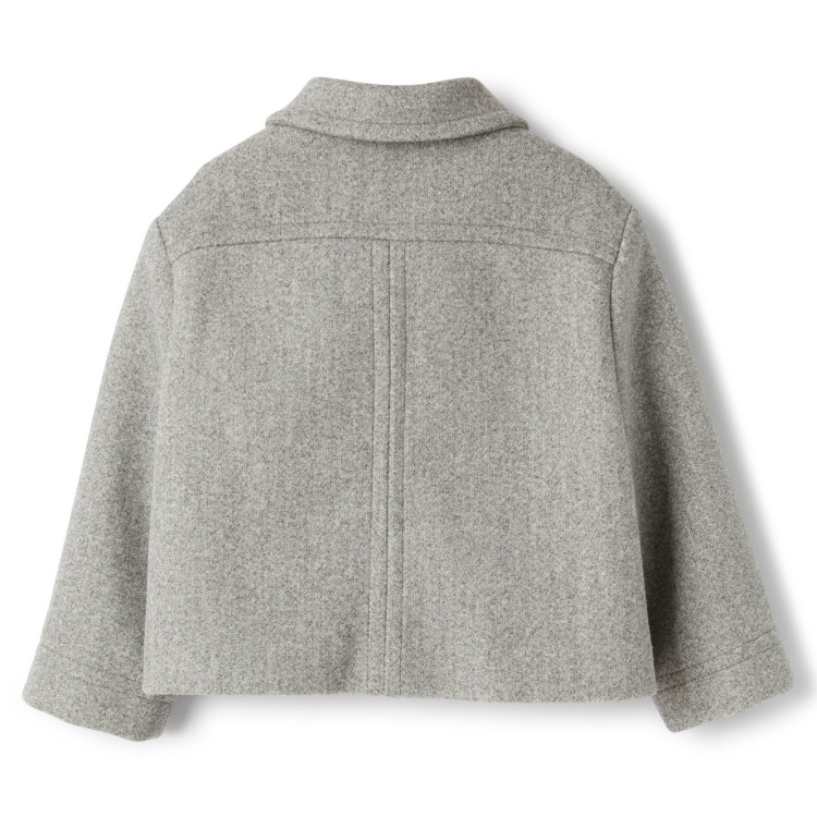 IL GUFO Blazer grigio in feltro bambina