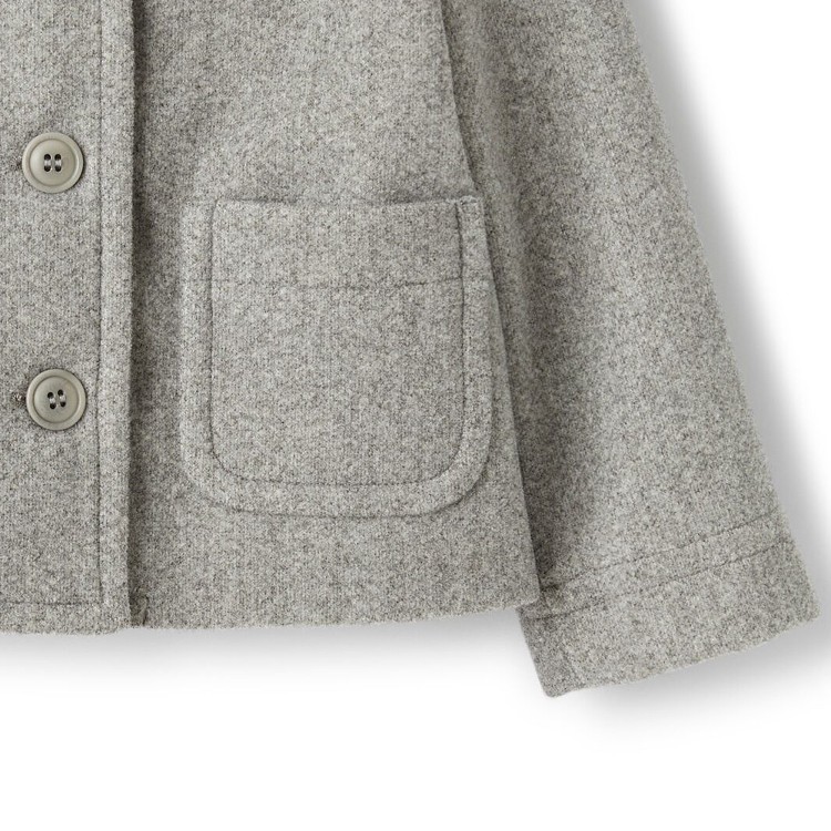IL GUFO Blazer grigio in feltro bambina