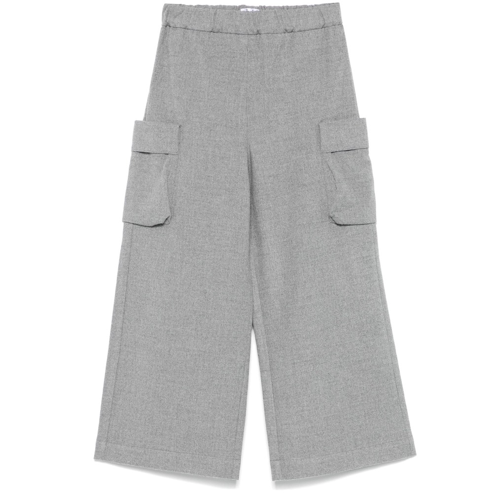 IL GUFO Pantalone grigio a...