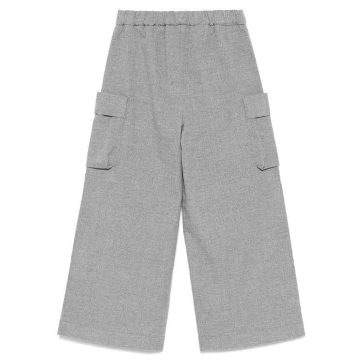 IL GUFO Pantalone grigio a palazzo bambina