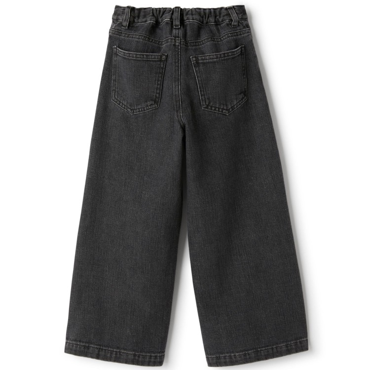 IL GUFO Pantalone nero a gamba ampia bambina