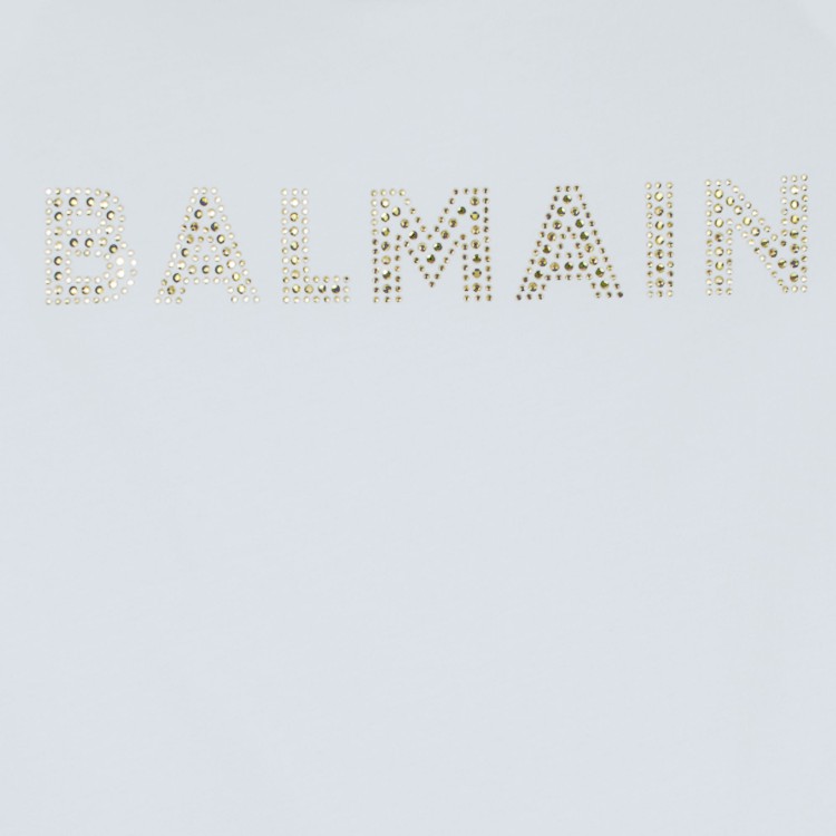 BALMAIN T-shirt manica corta bianca bambina