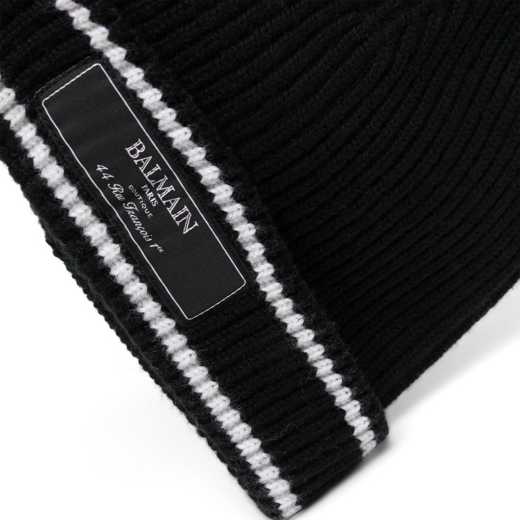 BALMAIN Cappello a coste con applicazione