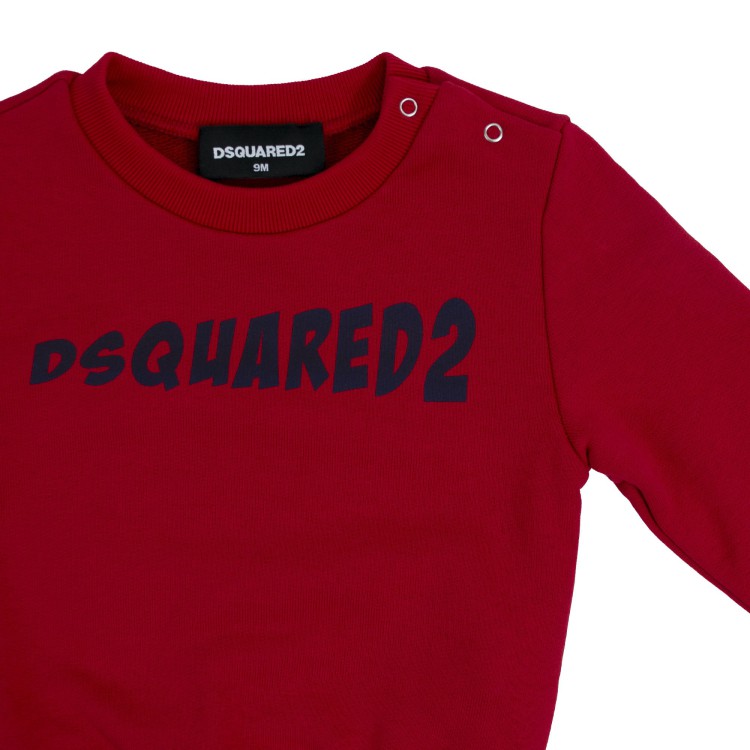 DSQUARED Felpa rossa neonato