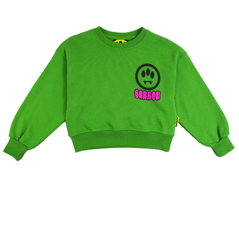 BARROW Felpa cropped verde...