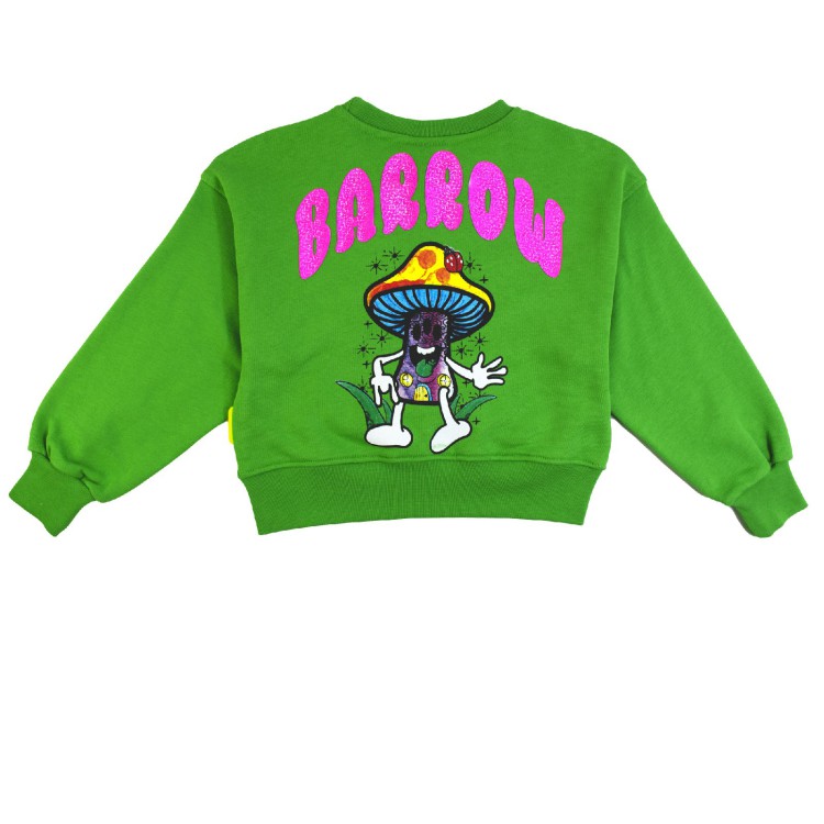 BARROW Felpa cropped verde ragazza