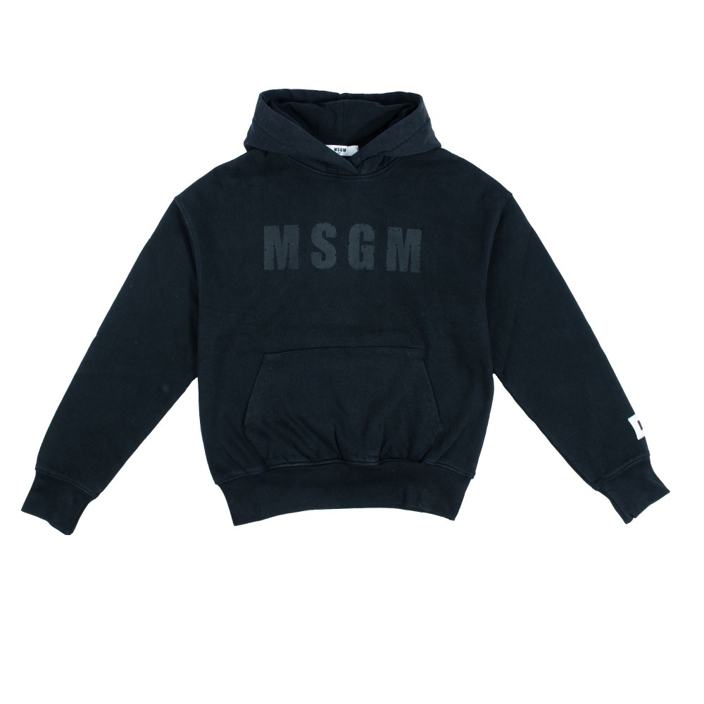 MSGM Felpa cappuccio nera...