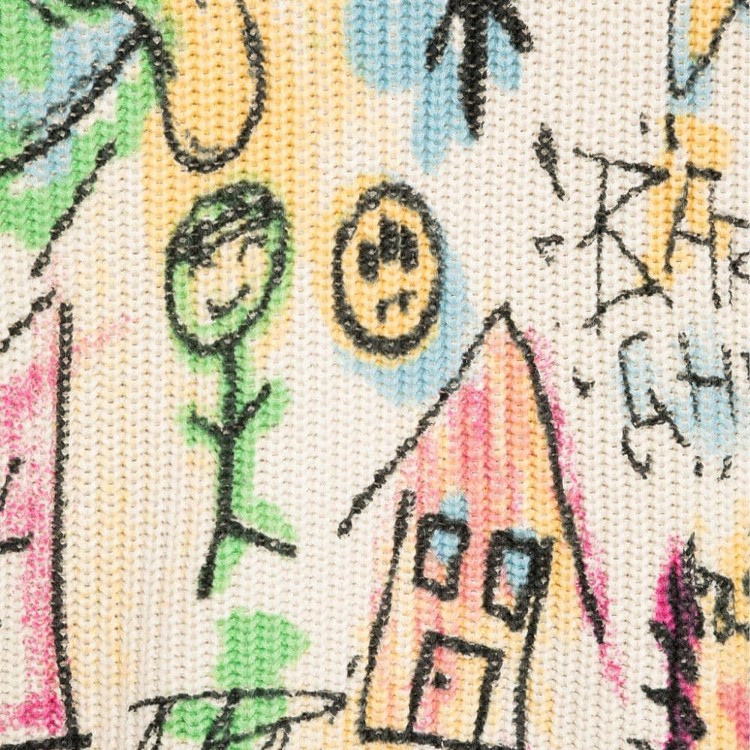 BARROW Maglione crema fantasia unisex