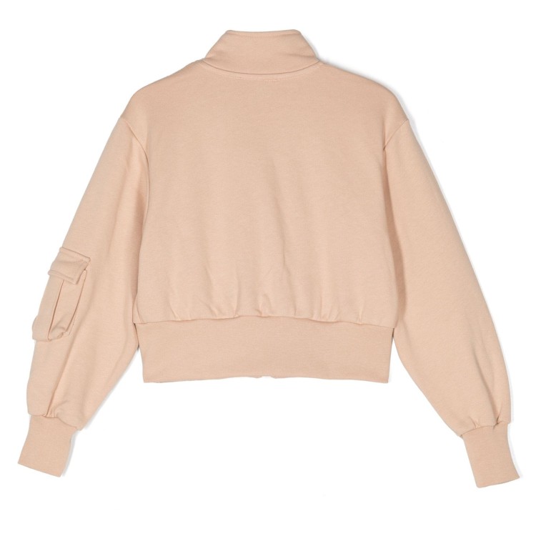 MSGM Felpa beige con ricamo bambina