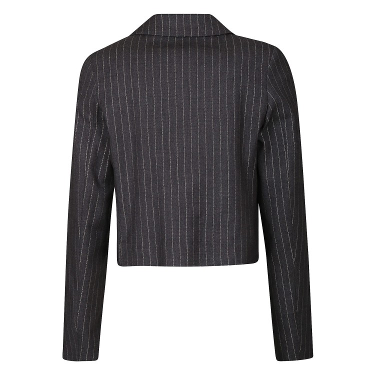 MSGM Blazer grigio gessato bambina