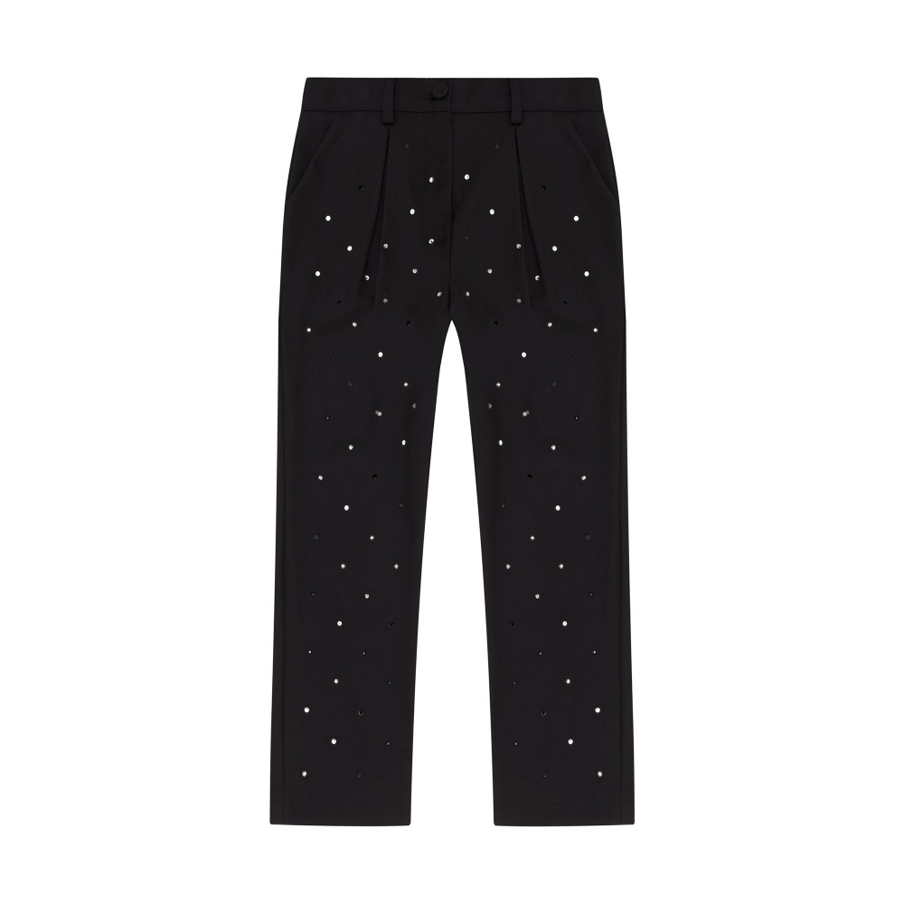 MSGM Pantalone nero con...