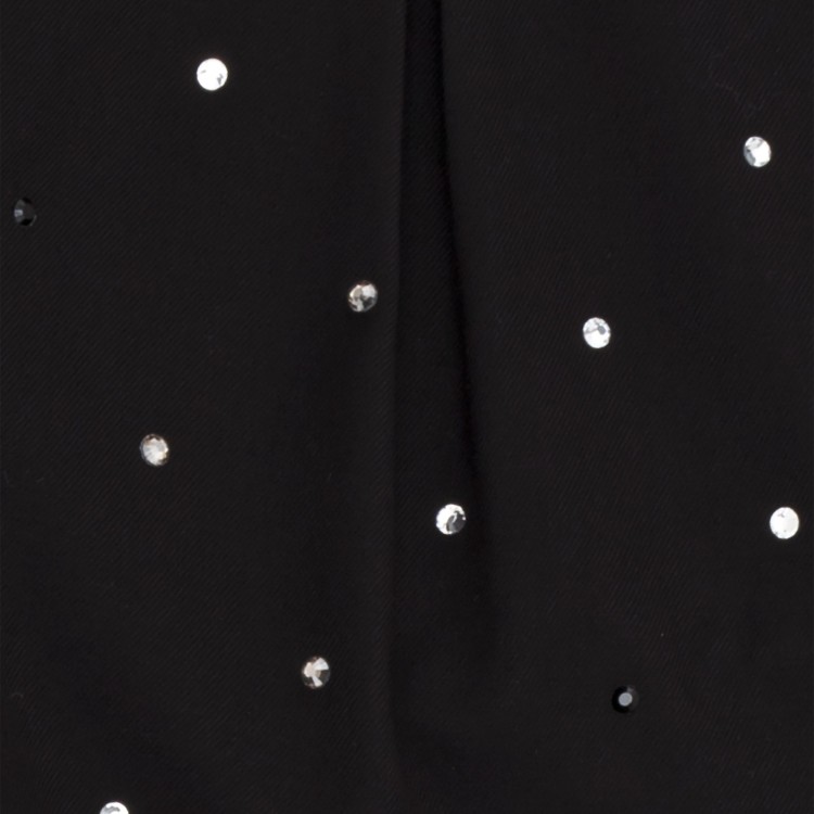 MSGM Pantalone nero con strass bambina