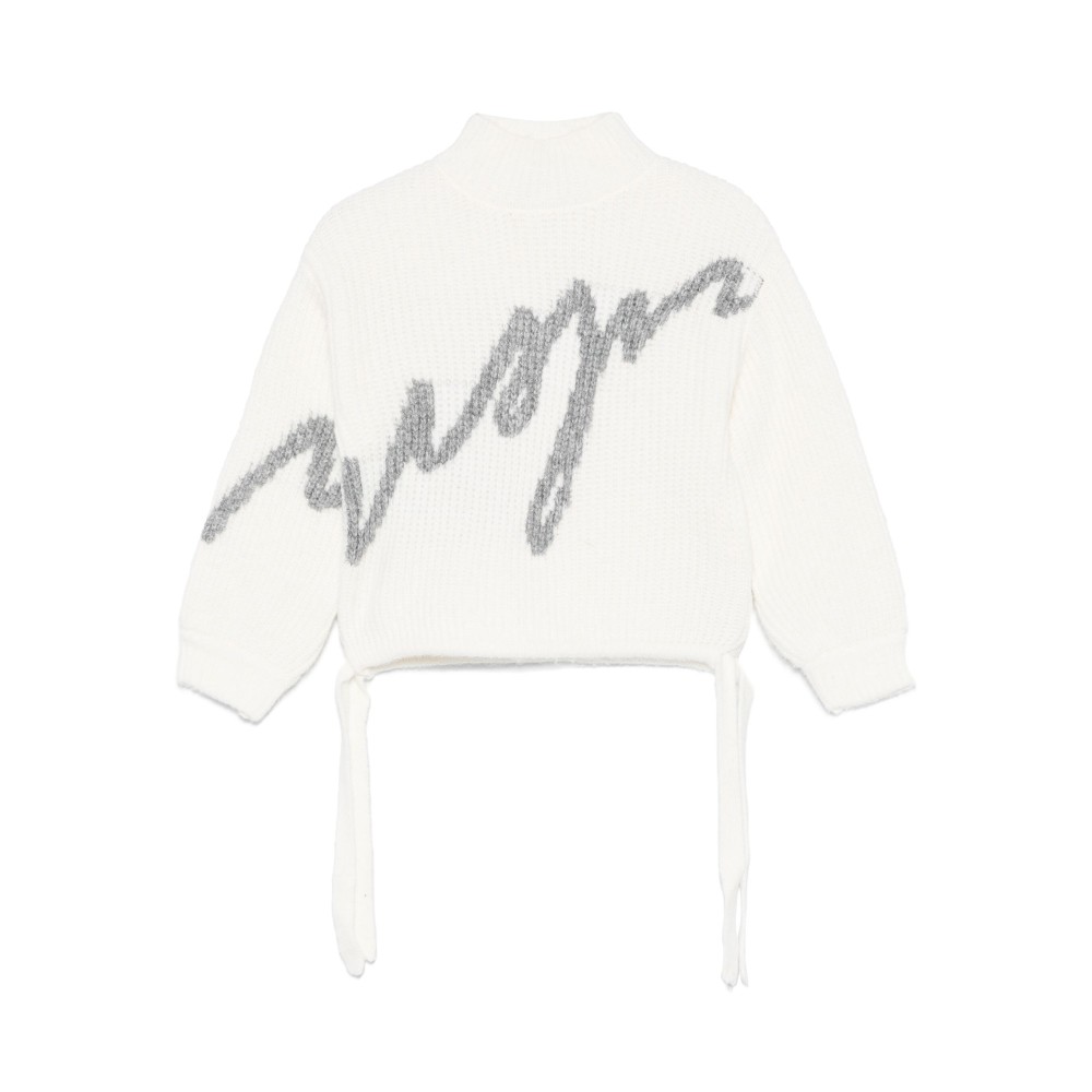 MSGM Maglione bianco con...