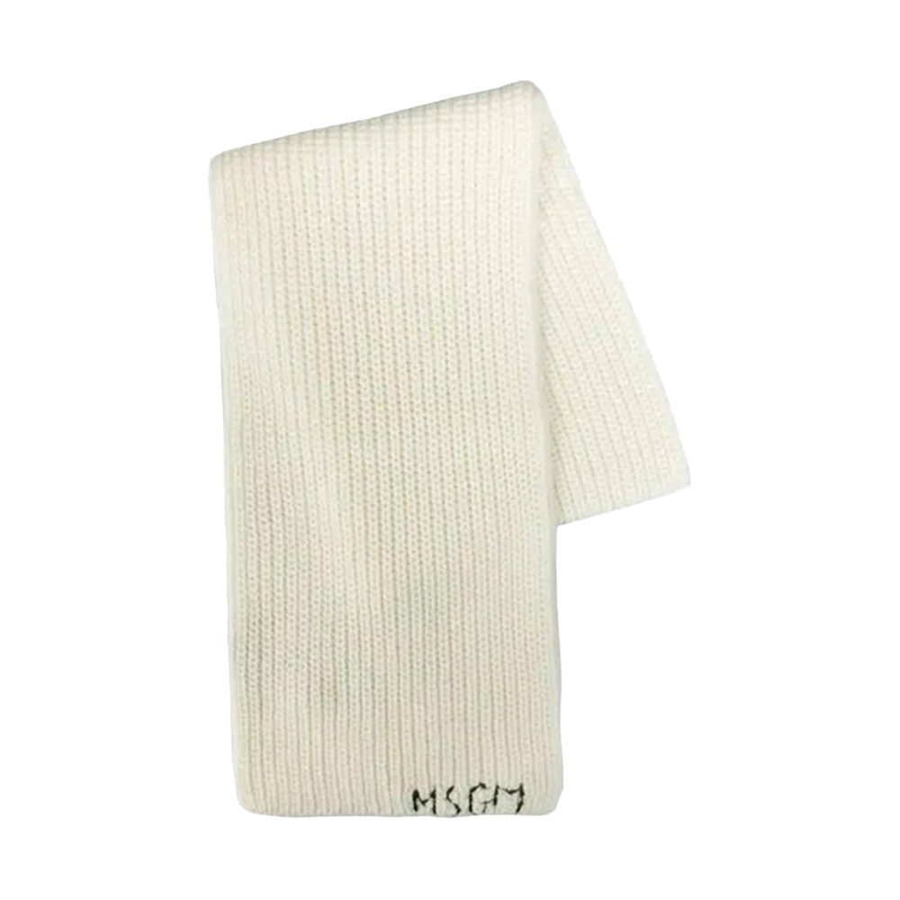 MSGM Sciarpa crema con...