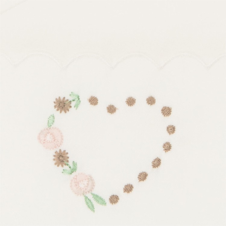 MARLU' Set lenzuolino bianco con ricami neonata