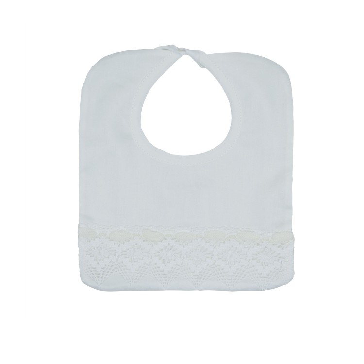 MARLU' Bavetta bianca con ricamo neonati