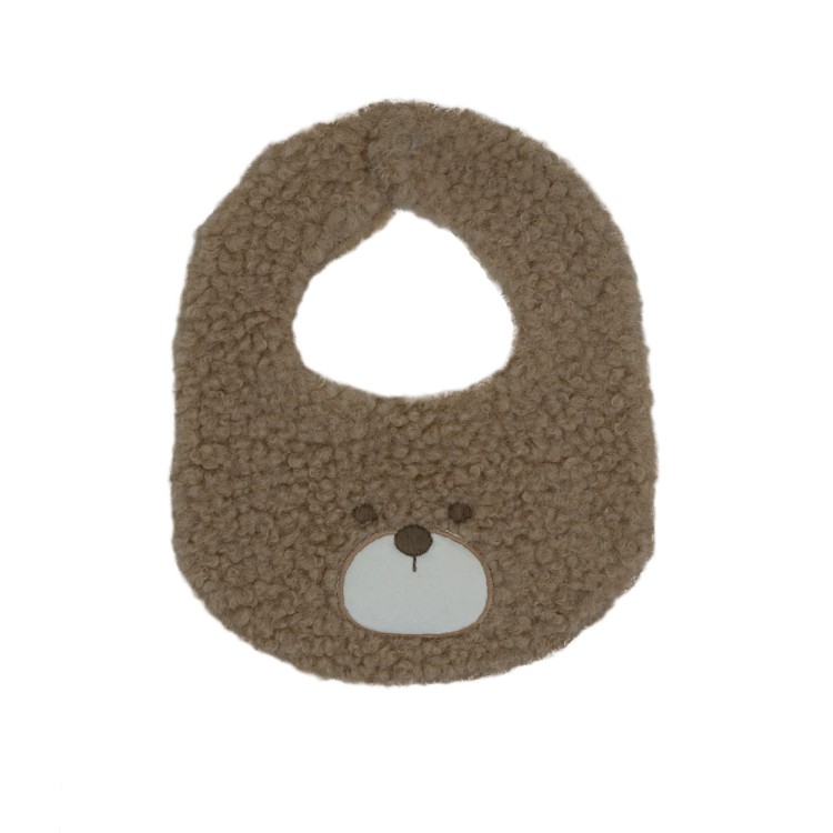 MARLU' Bavetta beige orsetto teddy neonati