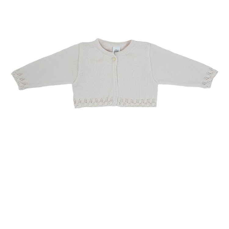 MARLU' Giacca avorio in lana neonata